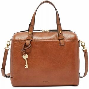 Fossil Tan Leather Satchel